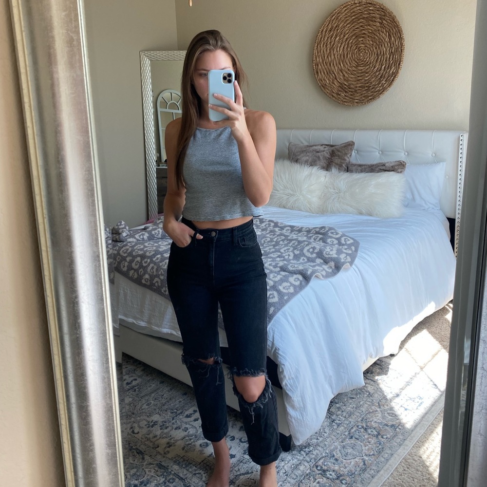 Black ripped jeans